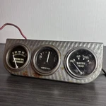 Vintage Stewart Warner Gauge Panel 423114 Oil Amps Water Pressure. Fixed Price $199.99.
