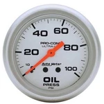 Auto Meter 4421 Ultra-lite Oil Pressure Gauge 2-5/8 Inch 0-100 Psi Mechanical. Fixed Price $119.87.