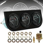 3 In 1 Car Voltmeter Oil Pressure Water Temp Triple Gauge Kit 52MM/2" W/ Sensor. Fixed Price $22.89.