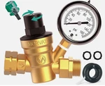 Morvat Adjustable Lead-free Brass Water Pressure Regulator With Oil Gauge. Fixed Price $19.99.