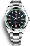 Men's 1733 Automatic Stainless Steel Watch With Green Sapphire & Luminous Dial. Fixed Price $191.99.