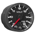 Autometer P344328 Spek-pro Voltmeter Gauge Black/blk 0-16V 2-1/16" Stepper Motor. Fixed Price $244.87.