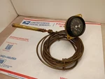 Rare Stewart Warner Analog Oil Temp Transmission Gauge W/ Probe & Lead #nos. Fixed Price $129.00.