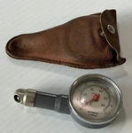 Motometer Grey Tyre Tire Pressure Gauge Porsche Germany Vintage Leather Case. Fixed Price $130.00.