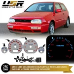 Blue Glow Gauge Silver Overlay For 93-99 Vw Jetta/golf A3 Iii Cluster. Fixed Price $39.95.
