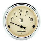 Auto Meter 1827 Gauge Oil Pressure 1/16" 100PSI Electric Antique Beige. Fixed Price $113.45.