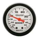 Auto Meter 5708 Phantom Mechanical Boost Vacuum Gauge 30 In Hg 45 Psi, 2 1/16". Fixed Price $91.63.