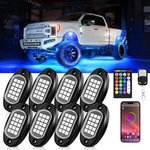 Rgb Led Rock Lights 8 Pods - Multicolor Underglow Neon Kits, Underbody .... Fixed Price $50.57.
