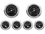 Motor Racing Classic Black 6 Gauge Set Electrical Speedometer Kmh Bar. Fixed Price $204.24.