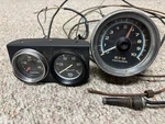 Hot Rod Rat Tachometer, Water, Oil Gauges Stewart Warner, Auto Gage Used. Fixed Price $49.00.