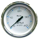 Faria Chesapeake White Stainless 4" Tachometer 4000 Rpm Diesel #33842. Fixed Price $159.55.