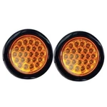 4" Round Led Recessed Amber Strobe Light, 24 Dot/sae 2PC With Grommet. Fixed Price $56.20.