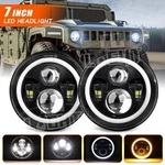 Pair 7'' Led Headlights Plug & Play W/amber Drl For Humvee M998 M923 M35A2 Truck. Fixed Price $48.97.