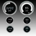 Intellitronix White Led Multi-gauge Set Black Faceplate With Chrome Bezel. Fixed Price $537.96.