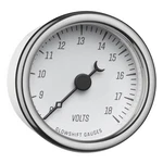 Glowshift White Classic Series 18V Voltmeter Voltage Vintage Gauge Kit. Fixed Price $62.99.
