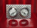 Stewart Warner Style 2 1/16" Under-mount Gauge Panel Engine Turned Hole. Fixed Price $16.98.