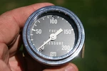 Nos Stewart Warner Brass Case Vintage 1/16" 200 Lbs Fuel Pressure Gauge. Fixed Price $49.00.