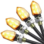 Justech 4PCS 5LEDS Motorcycle Indicators, Micro Amber Turn Signal Lights, Un. Fixed Price $28.99.