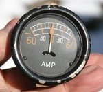 Military / Jeep Vintage Stewart Warner 60-60 Amp Gauge Tulip Needle. Fixed Price $85.00.