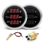 Triple Gauge Set 3 In 1 Oil Pressure Water Temp Volt 52MM Car Meter Sensor Kit. Fixed Price $52.01.