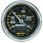 Autometer Carbon Fiber 52MM 30 Psi Mechanical Boost Gauge 4703. Fixed Price $135.78.