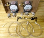 Dwyer Magnehelic 0-5 In Of Water Pressure Gauge Model 2005C, Plus Misc. Shown. Fixed Price $120.00.
