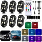 Upgraded 4LEDS 6PCS Wireless Strobe Lights With Remote Control, 8 Colors .... Fixed Price $39.51.