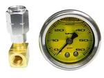 Vms Camaro Corvette 1/2 60PSI Yellow Fuel Pressure Gauge Liquid Filled Adapter. Fixed Price $942.95.