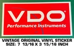 Vdo Performance Instruments - Vintage Original Vinyl Decal Sticker Drag Racing. Fixed Price $9.53.