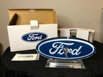 Ford Oval Emblem Battery Operated Desk Clock By Taxor. Fixed Price $19.99.