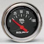 Autometer Traditional Chrome 52MM 0-100 Psi Short Sweep Electricall Oil Pressure. Fixed Price $122.45.