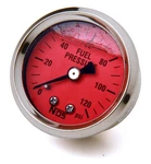Fuel Pressure Mechanical Gauge 1/2" Dia Red Face 15907NOS. Fixed Price $59.95.