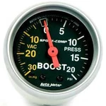 Auto Meter Sport Comp Series 2-1/16" Full-sweep 20 Psi 30" Hg Mechanical Boost. Fixed Price $96.99.