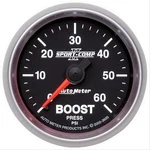 Autometer Sport-comp Ii Mechanical Boost Pressure Gauge 2 1/16 Dia Blk Face 3605. Fixed Price $94.99.