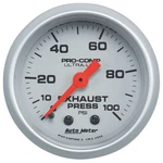 Autometer 4326 Ultra-lite Exhaust Pressure Gauge, 2-1/16", 100 Psi, Mechanical. Fixed Price $151.65.