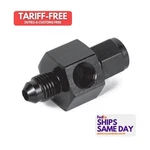 Earls AT100201ERL, One Black Aluminum Gauge Adapter Fitting 4AN Male To Fema. Fixed Price $51.12.