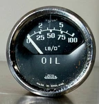 Vintage British Jaeger Oil Pressure Gauge 0-100 Psi Smiths PL2303/00. Fixed Price $95.00.