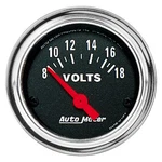 Auto 2592 Traditional Chrome Series 2-1/16" Voltmeter Gauge, 8-18V. Fixed Price $78.53.