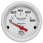 Auto 200744 Pro-comp White Phantom Marine Oil Pressure Gauge Diameter: 2-1. Fixed Price $54.99.