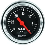 Autometer Gauge Vacuum 2-1/16IN. 30INHG Mechanical Traditional Chrome. Fixed Price $103.46.