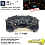 1999 - 2002 Silverado Sierra Tahoe Yukon Instrument Cluster Mph 129K. Fixed Price $119.87.