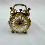 Vintage West Germany Brass Alarm Clock Heritage Roman Dial 3" Nautical Classic. Fixed Price $54.95.