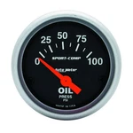 Autometer 3327 Sport-comp Oil Pressure Gauge, 2-1/16", 100 Psi, Electric. Fixed Price $125.31.