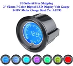 2" 52MM 7 Color Digital Led Display Volt Gauge 8-18V Meter Boat Car Auto. Fixed Price $22.99.