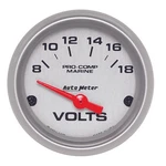 Autometer 200756-33 Air-core Marine Electric Voltmeter Silver 8-18V 2-1/16". Fixed Price $55.91.