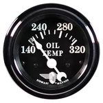 Stewart Warner Black Wings Electrical Oil Temperature Gauge 1/16" Dia 82490. Fixed Price $81.99.