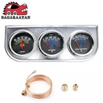 Chrome 2'' 52MM Mechanical Triple Gauge Set Oil Pressure Water Temp Amp Meter. Fixed Price $25.00.