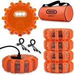Usb-c Rechargeable Led Road Flares Emergency Lights-large 6PACK. Fixed Price $70.99.