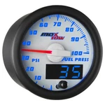 Maxtow 52MM White & Blue Double Vision 100 Psi Fuel Pressure Gauge MT-WBDV11. Fixed Price $119.99.
